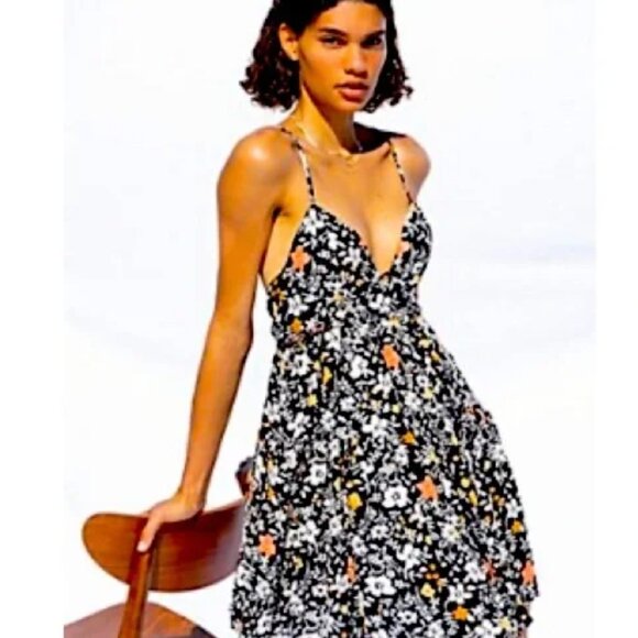 Free People Kaley Mini Dress in Black Combo - Picture 1 of 11